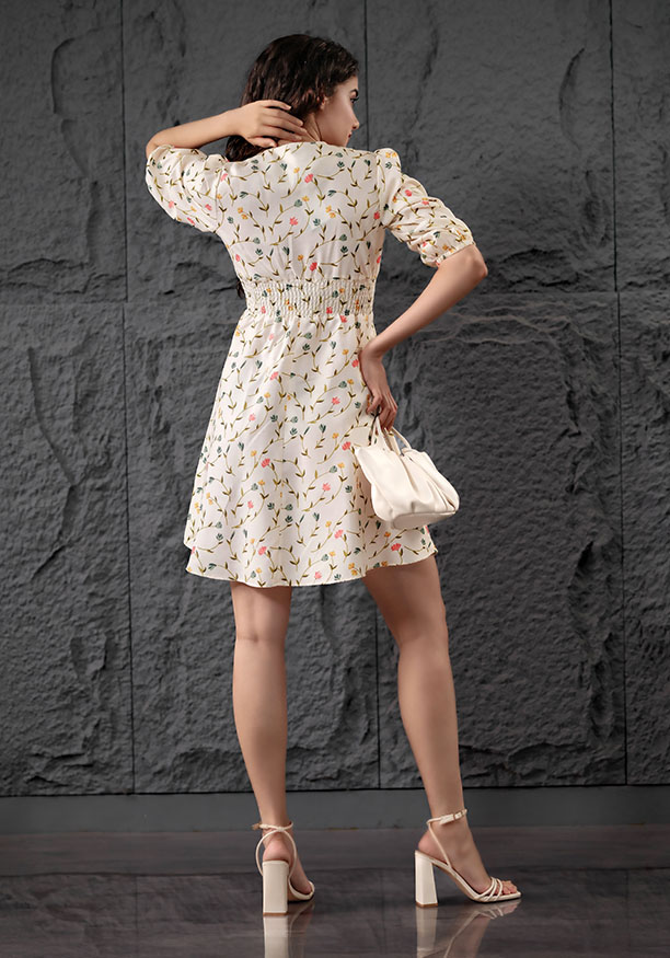 TRIXIE FLORAL SHORT DRESS