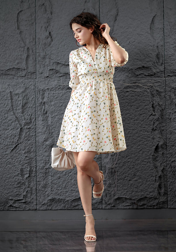 TRIXIE FLORAL SHORT DRESS