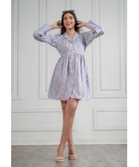 QUESEY LONG SLEEVE NAVY BLUE DRESS