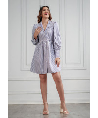 QUESEY LONG SLEEVE NAVY BLUE DRESS