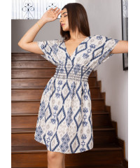 FRONT SMOCKING SHORT DRESS  FRONT SMOCKING SHORT DRESS