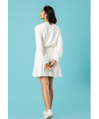 AMY LONG SLEEVE WHITE DRESS