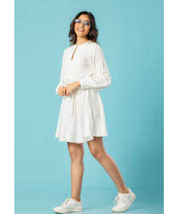AMY LONG SLEEVE WHITE DRESS