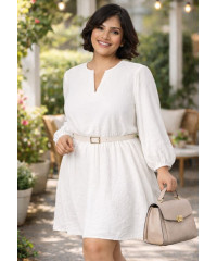 AMY LONG SLEEVE WHITE DRESS