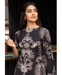 AVA BLACK PRINTED DRESS