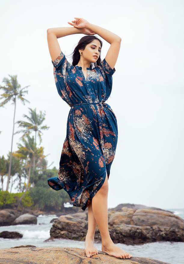 ANALIA BLUE SHORT DRESS Nilsonline