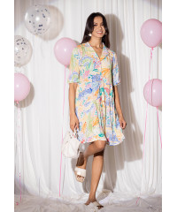 HAZEL PRINTED SHORT DRESS HAZEL PRINTED SHORT DRESS