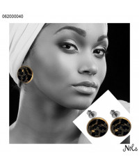 GOLD AND BLACK EARRING