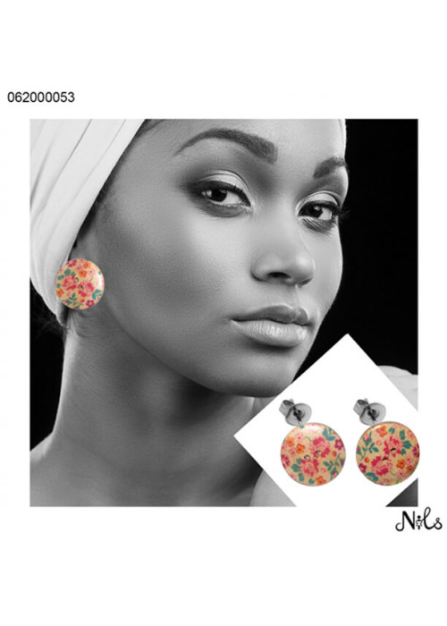 MIX FLORAL WOODEN EARRING