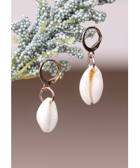 SEASHELL CHARM TASSEL EARRING