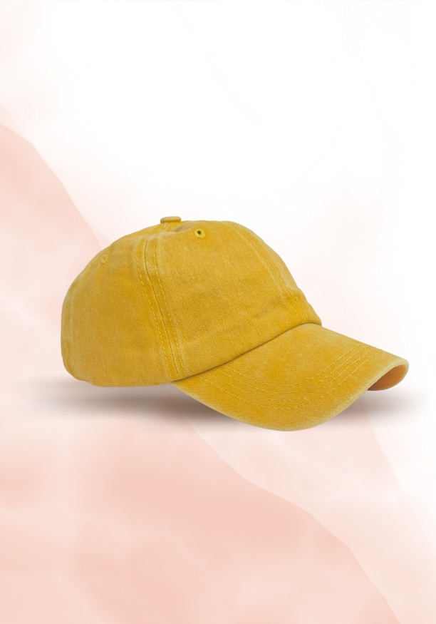 WASHED YELLOW CAP