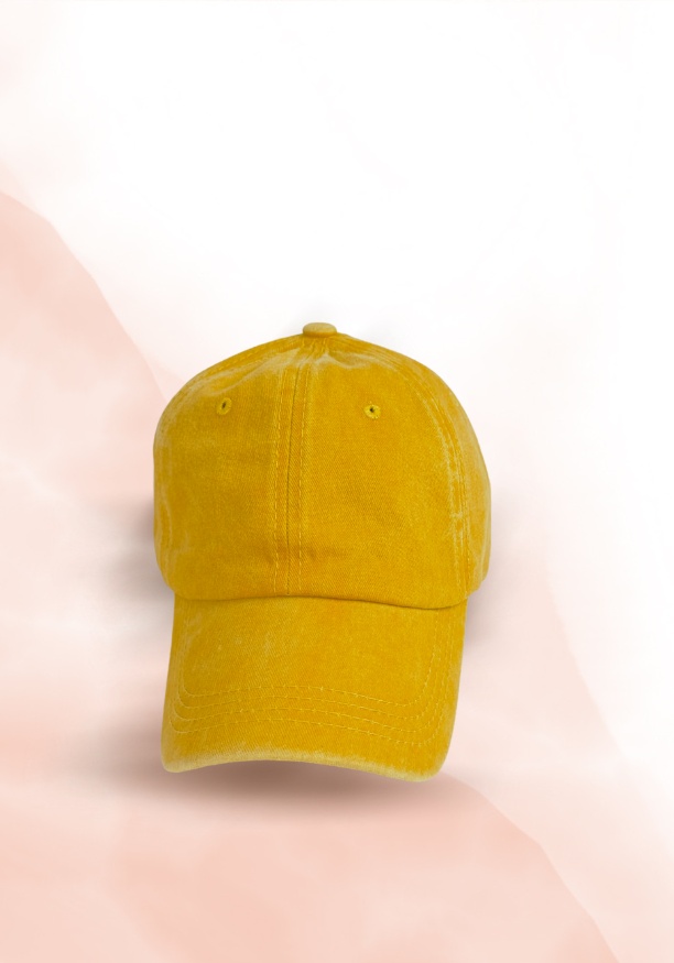 WASHED YELLOW CAP