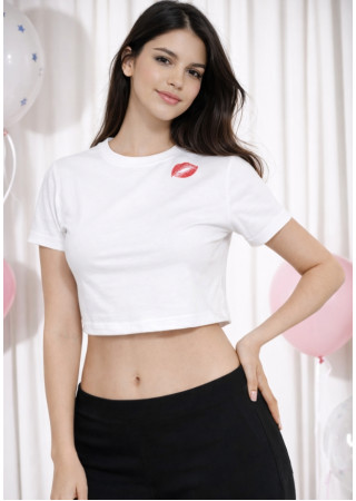 HICKY PRINTED WHITE T-SHIRT