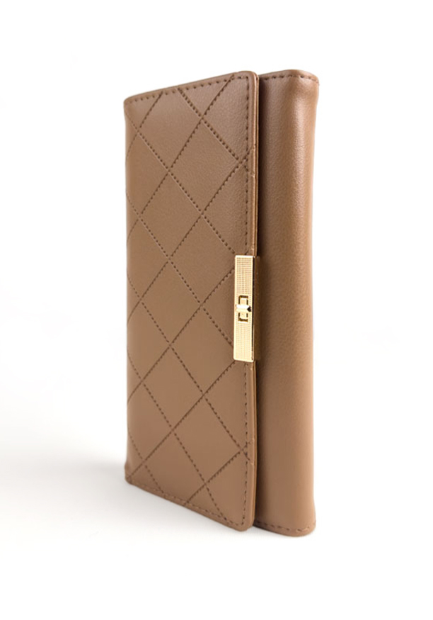 AMY LIGHT BROWN BUCKLE WALLET