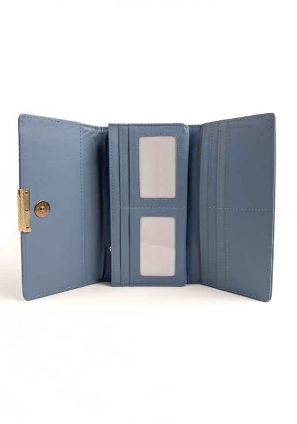 AMY LIGHT BLUE BUCKLE WALLET