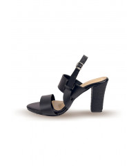 BLACK STRAP SUMMER HEEL