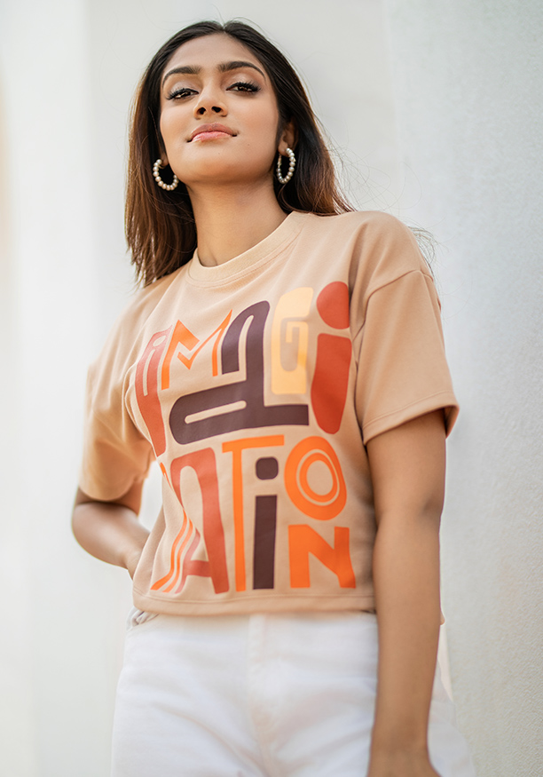 IMAGINATION BEIGE T SHIRT 