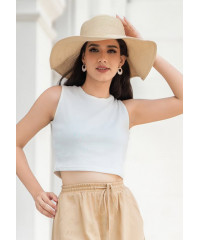 WHITE CROP T SHIRT 