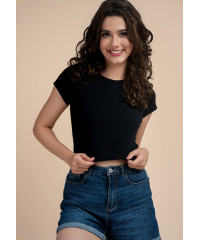 ELLA BLACK CROP T SHIRT 