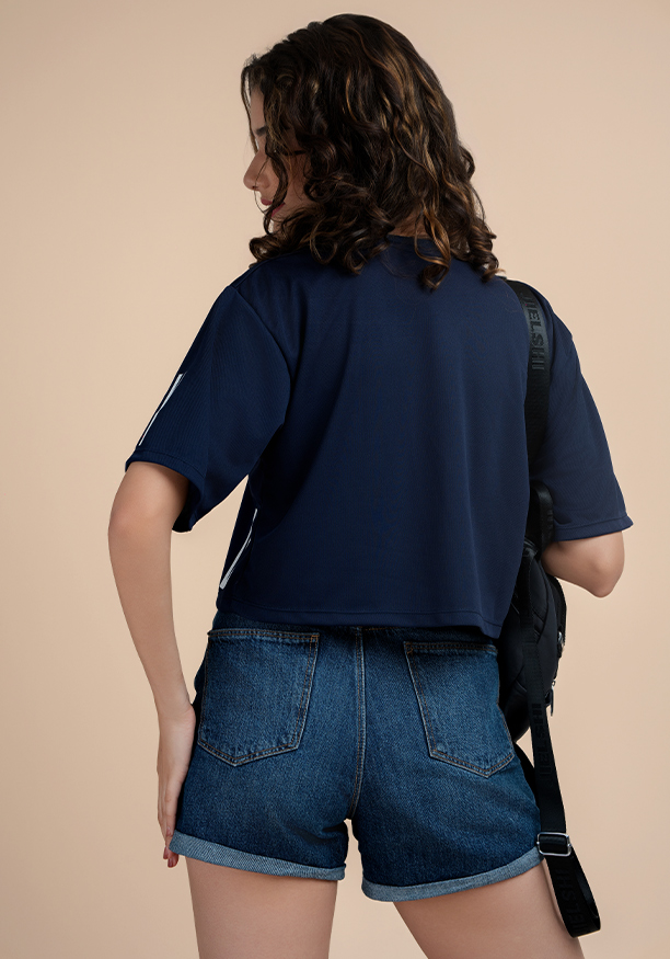 WEDNESDAY BLUE CROP TOP 