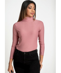 NOVA TURTLE NECK PINK T SHIRT 