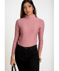 NOVA TURTLE NECK PINK T SHIRT 