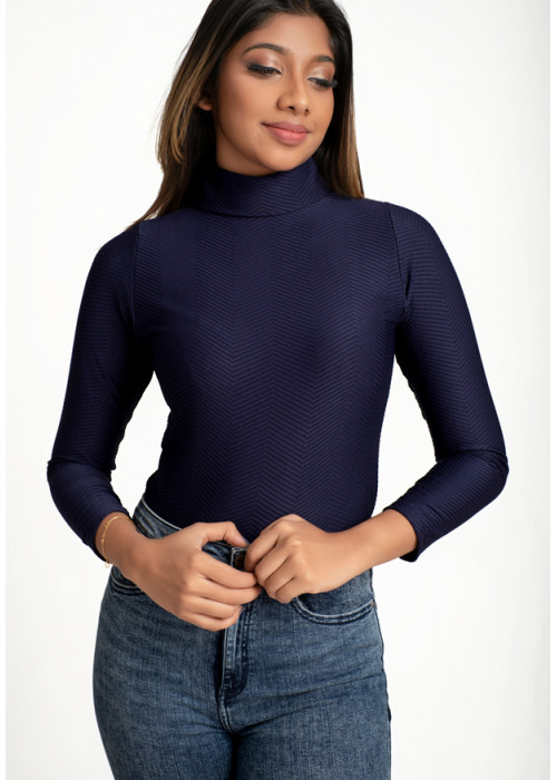 NOVA TURTLE NECK NAVY T SHIRT