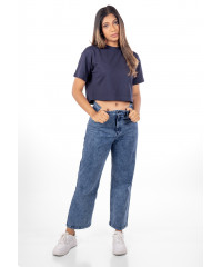 BRILLIE BLUE CROP TEE