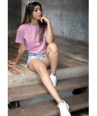 BRILLIE PINK CROP T SHIRT