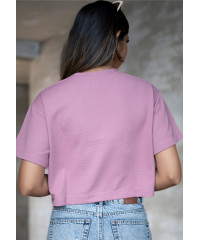 BRILLIE PINK CROP T SHIRT