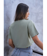 BRILLIE GREEN CROP T SHIRT