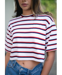 MIA RELAXED STRIPE T SHIRT 