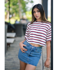 MIA RELAXED STRIPE T SHIRT 