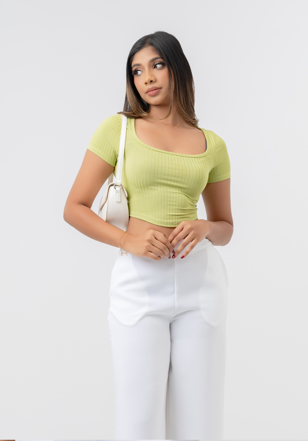 KEA  GREEN  CROP TOP