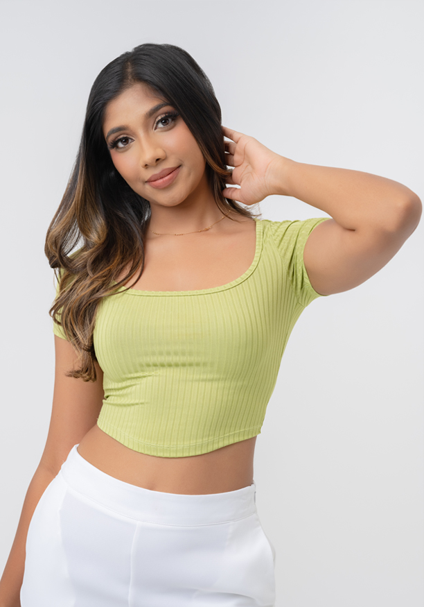 KEA  GREEN  CROP TOP