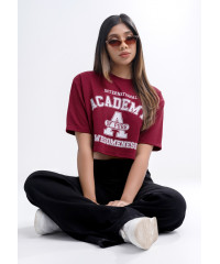 AWESOMNESS BAGGY MAROON TEE