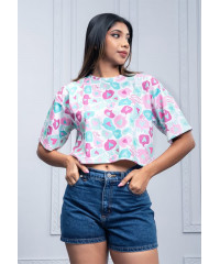 LUCA PRINTED CROP TEE