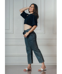 WAFFLE BLUE TOP