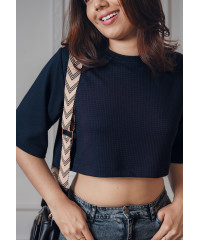 WAFFLE BLUE TOP