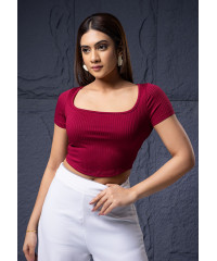 KEA MAROON CROP TOP