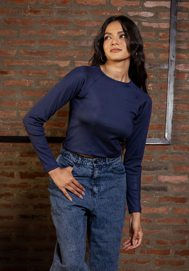 BLUE LONG SLEEVE TSHIRT Nilsonline