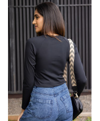 EDITH BLACK LONG SLEEVE TSHIRT