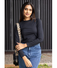 EDITH BLACK LONG SLEEVE TSHIRT