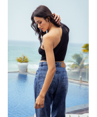 AMARI BLACK ONE SLEEVE TOP