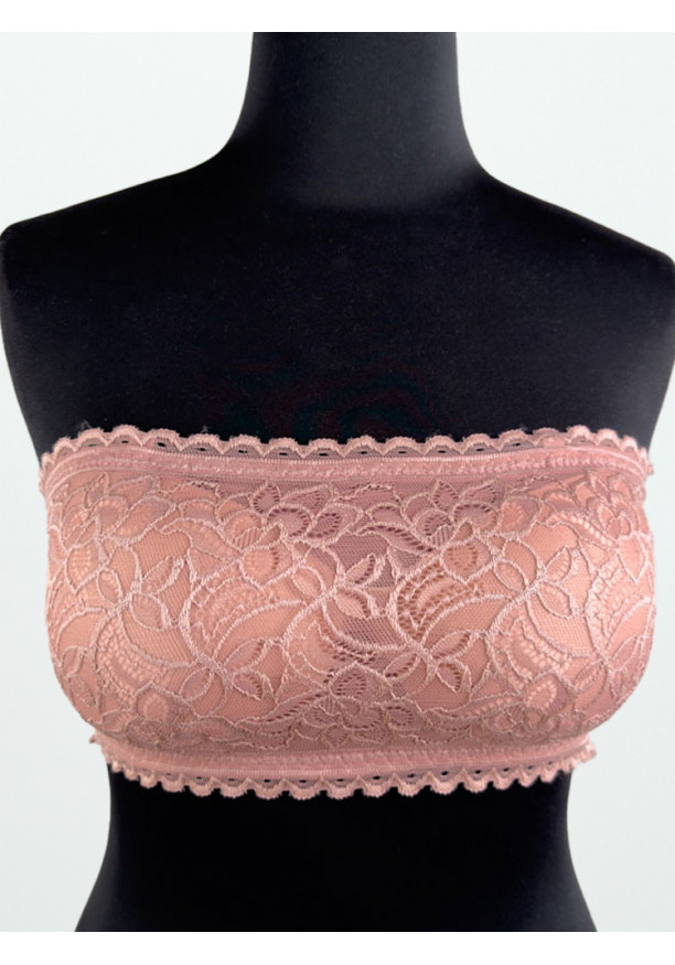 LIGHT EMERAL LACE TUBE BRA
