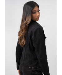 LONG LEEVE DENIM JACKET BLACK