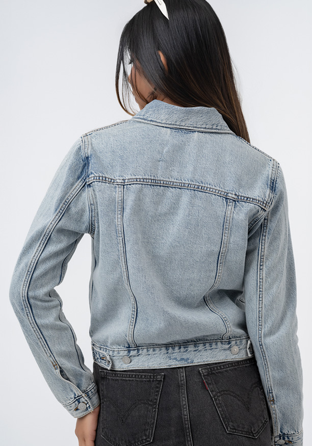 LONG LEEVE DENIM JACKET LIGHT BLUE