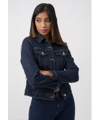 LONG LEEVE DENIM JACKET DARK BLUE BLUE