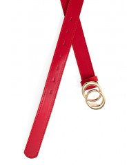 DYLAN GOLD DOUBLE RING RED BELT