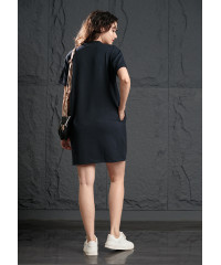 HARPER NAVY T SHIRT DRESS